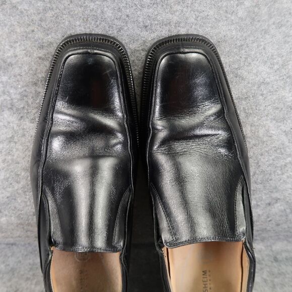 Florsheim Shoes Mens 8.5 Loafer Slip On Classic Black Leather Square Toe Comfort main image 13